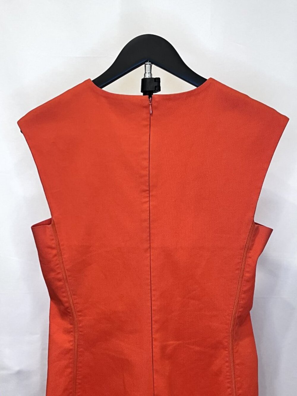 'Josie Natori' Orange Cotton Blend Sleeveless Sheath Dress - Size 6 - Picture 4 of 7